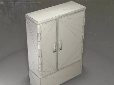 Cable Distribution Cabinet 6 Low-poly 3D model