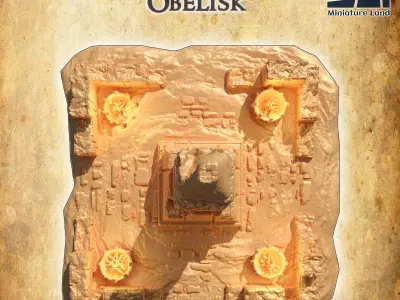 Desert Obelisk Tabletop Terrain 28 mm 3D print model