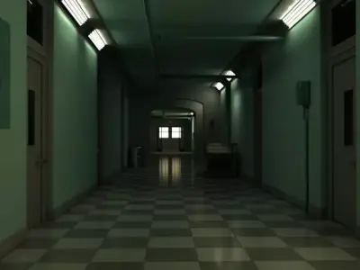 Scary Hallway 3D model