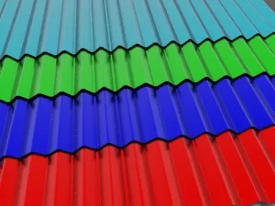 Roof Tiles Tin Sheet 3D model