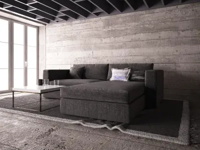 Home and Office - Sofa Furniture 02 3D model