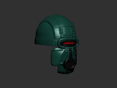 helmet high poly sculpt 3d printable  3D model 132