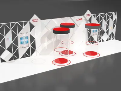 VR POD with ABSTRACT WALL 3D model