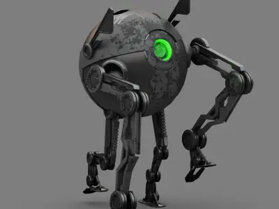 Mosquito DROID   rigged character 3D model
