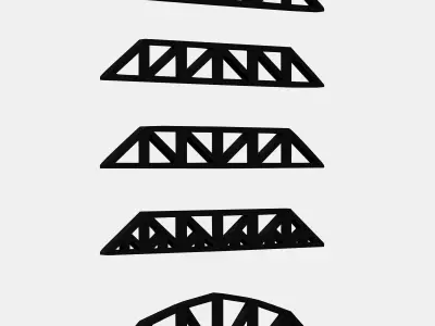5 Models - Steel Roof Frames A 3D print model purchase