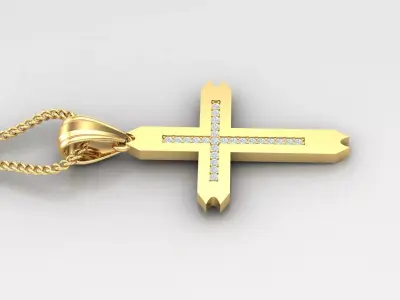 Cross Light Gold 4CP010 3DM STL 3D print model