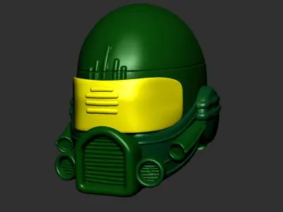 helmet high poly sculpt 3d printable ver 7 3D model 3D model
