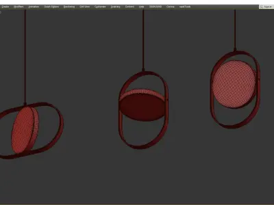 Kuu Pendant Lamp Low-poly 3D model