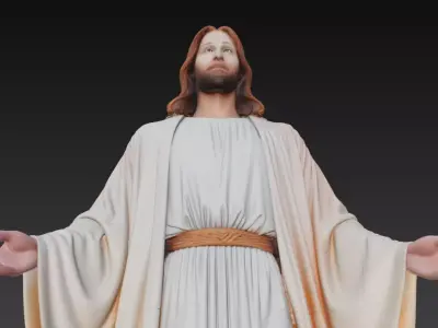 Divine Savior - Holy Religious Statue 3D Model 3D print model