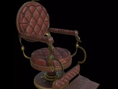 Vintage chair Low-poly 3D model