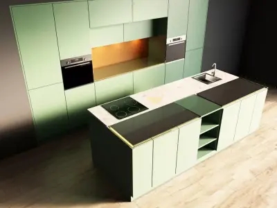3-Kitchen3 matte 1 3D model
