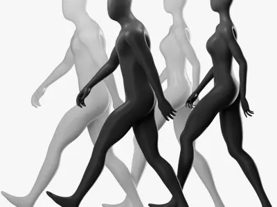  Animated mannequins of women and men 