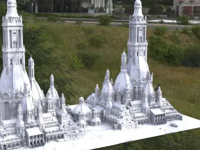 Eastern fantasy Exotique temple of heroes 1 3D model 3D model