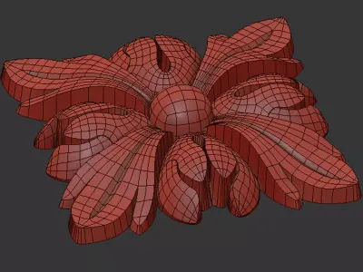 Square rosette 008 3D model