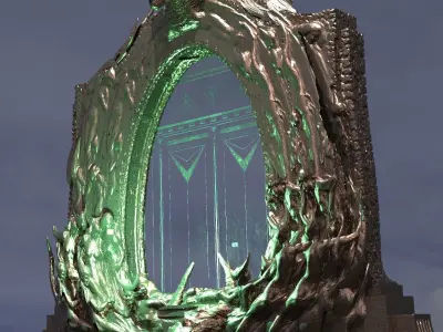 Witches Medieval Portal Doorway 3  3D model