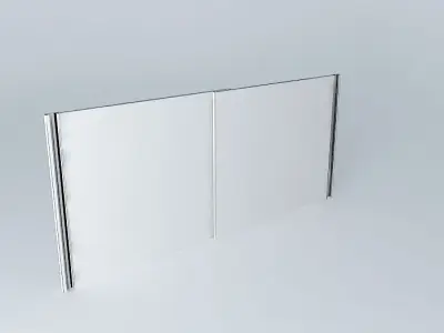 Sliding door with aluminum handle Dynamic Component Free 3D model