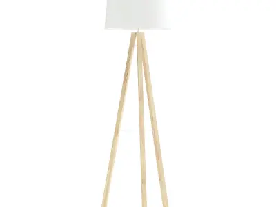 Wooden Floor Lamp 3D Model 3D model