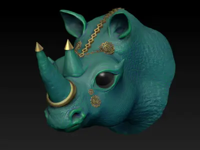 Fantasia Fauna Kifaru Rhinoceros 3D print model