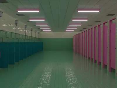 Squid Game Restroom Map 3D model