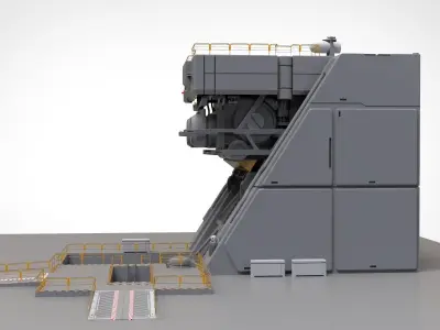 sci-fi Architectural Element 1 3D model