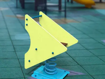 Spring Rider Low-poly 3D model