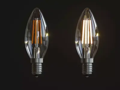 Candle Light Bulb 3D model