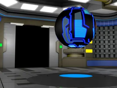 Sci Fi Interior 3D model 64