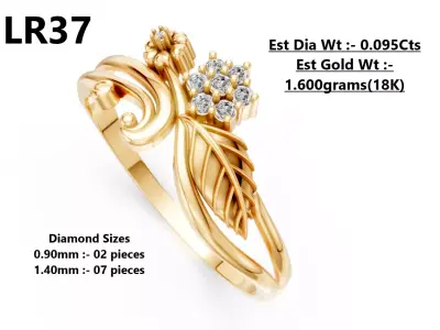 Lightweight Diamond Ring 3D print model