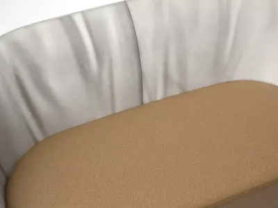 Sofa- Tonin Casa MAMA Suede sofa Low-poly 3D model