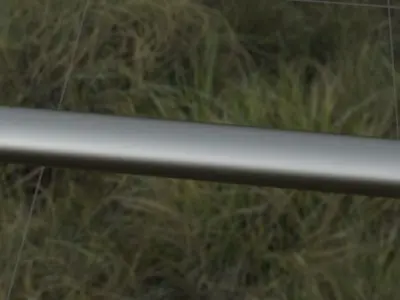 Nail with Chrome Texture Low-poly 3D model