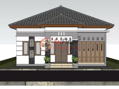 House 9x12m code 563 - Sketchup 3D model 3D model 3D model