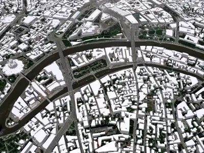 Cityscape Moscow The First Garden Ring Russia 3D model