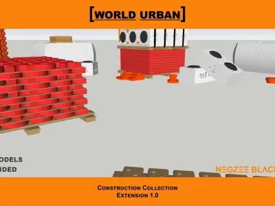 WORLD URBAN Construction Collection Low-poly 3D model