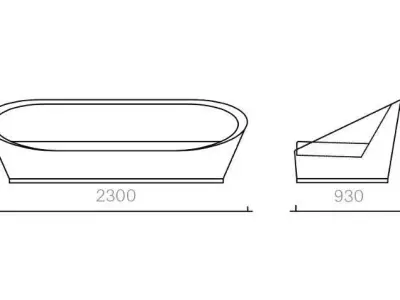Sofa Baxter janette and floor lamp 3D model