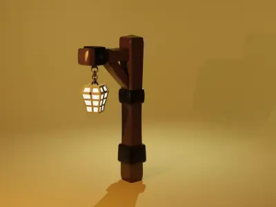 Free Lantern Free low-poly 3D model