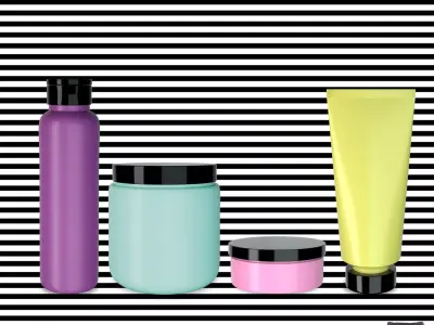 Cosmetic Jars 3D model