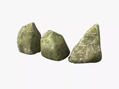 Mossy Rocks 3D model