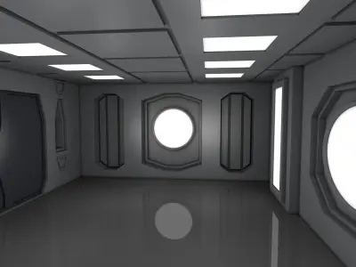 Sci Fi Room 3D model 53