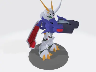Omegamon Knight 3D print model
