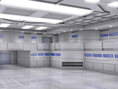 Sci Fi Interior 3D model 76