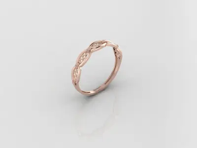 Women Ring Fancy Ring Plain light weight STL 3DM Printable 3D print model 19