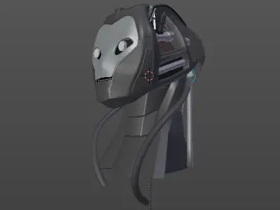 Low Poly Robot Head Low-poly 3D model