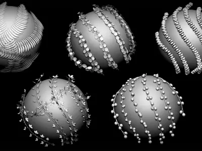 Zbrush - 20 Vegetation Nature Brushes Pack 3D model