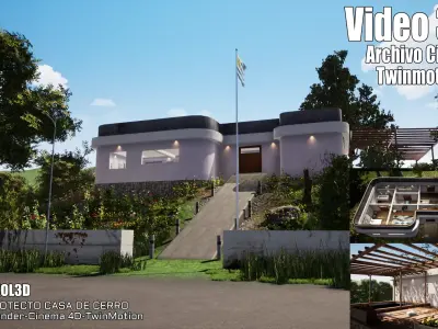 Casa del Cerro project Low-poly 3D model