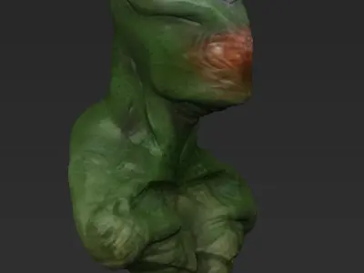 Alien head 3D model