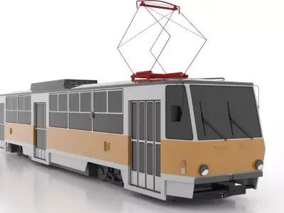 Tatra T6B5B Low Low-poly 3D model