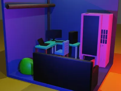 Study Room Free 3D model