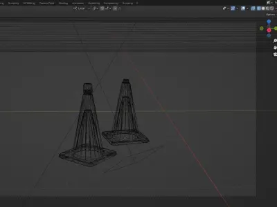 Traffic Cone - PBR Game Ready  Low-poly 3D model