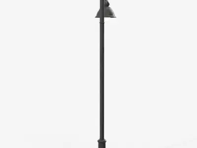 Floor Mounted Metal Street Light Pole PBR 3D model