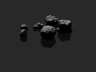 Rock Collection High And Low Poly Low-poly 3D model